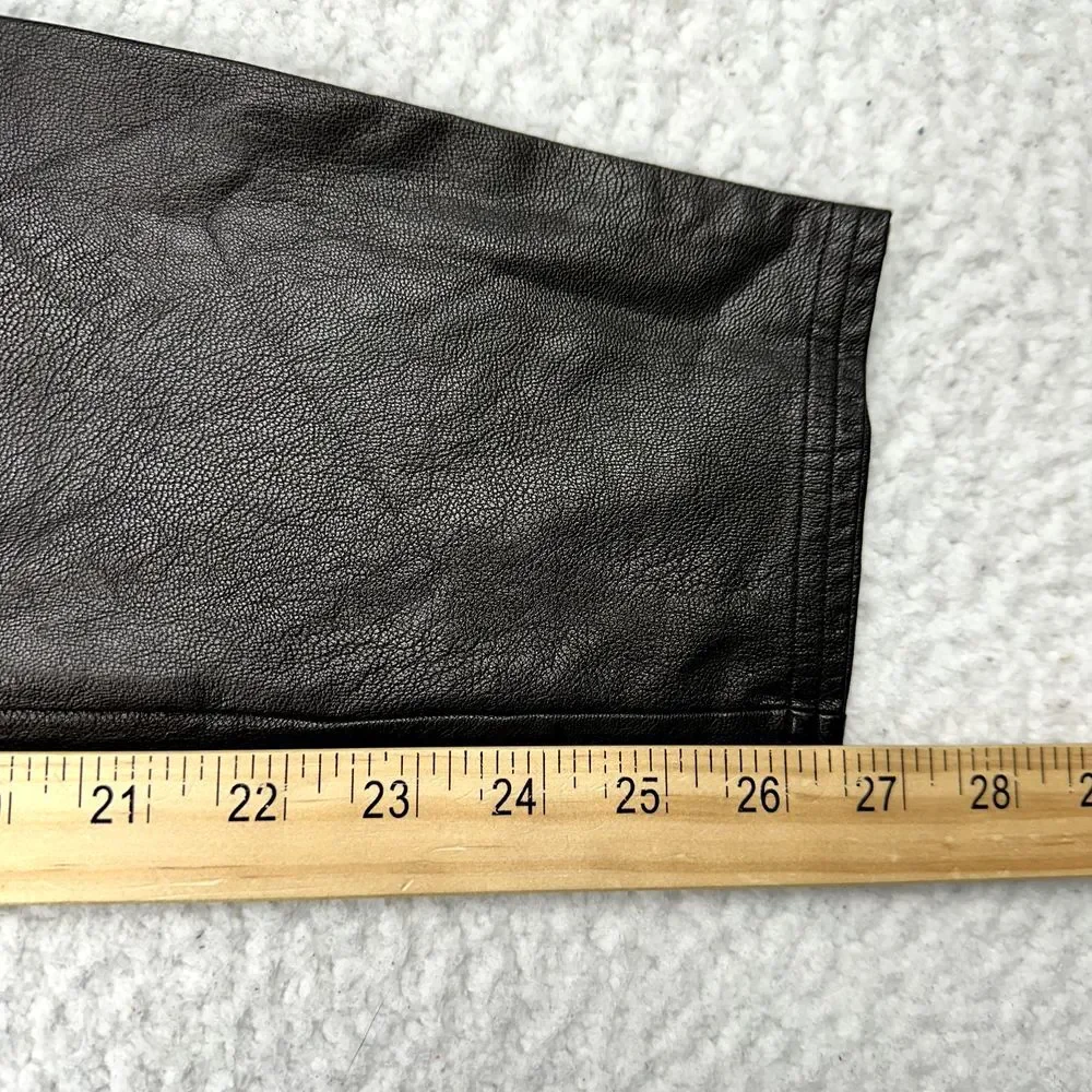 SPANX Faux Leather-Like Skinny Pant Women's Large Black‎ Ankle Stretch Slimming